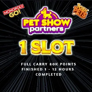 1 Slot Pet Show Partners Event Monopoly Go