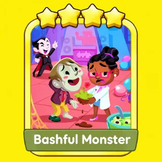 Bashful Monster 4 ⭐ Gold Sticker Monopoly Go Golden Blitz