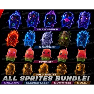 All Sprites Mega Pack - Includes Galaxy Sprites, All Gummies Sprites, All Gold Sprites & Burnt Peanut Exept Galaxy ZP and Demon