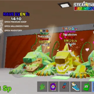 tralaledon 5x gargabzilla 1x fortnite steal the brainrot moneymakers