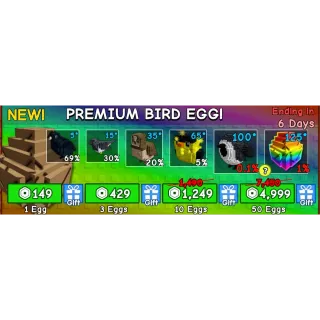 50X PREMIUM BIRD EGG - GROW A GARDEN