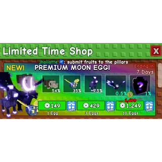 30x Permium Moon Egg Grow a Garden 