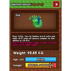 NIGHTMARE PEACOCK 95+kg max 15 seconds without toy🧿 FAST DELIVERY🧿