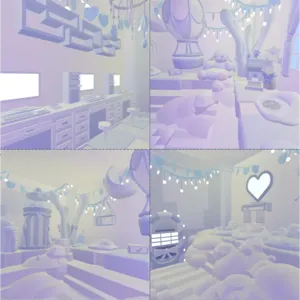 pastel blue house home