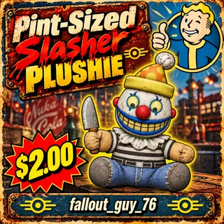 Pint-sized slasher plushie 