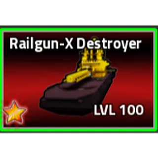 Railgun X Destroyer Max Star And Max Lvl | Military Tycoon