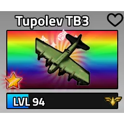 Tupolev TB3 Max Star and Lvl 94 | Military Tycoon