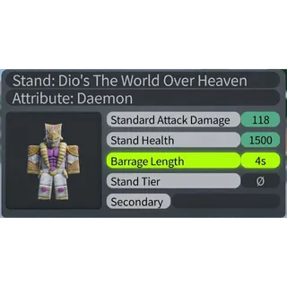 Dio's The World Over Heaven [DTWOH] [Daemon] | Stand Upright Rebooted