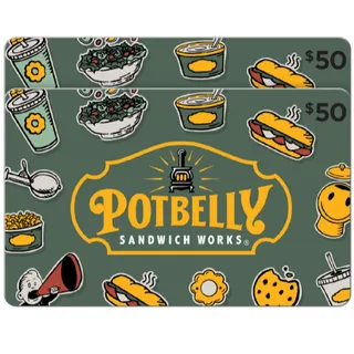 potbelly gift card $50.00 USD Other (You can keep the card and use it whenever you want)