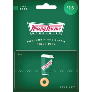 krispy kreme gift card $15.00 USD Other