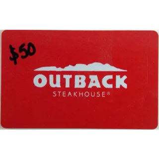 outback steakhouse gift card $50.00 USD Other (You can keep the card and use it whenever you want; it's a great gift card.)