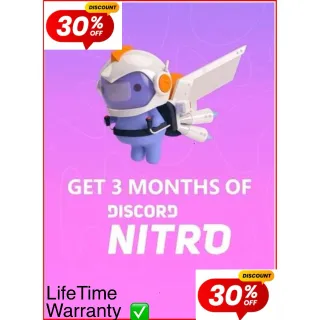 Nitro Discord 3 Month {Activation Link}