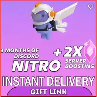 Discord Nitro 3 Month {+500MB +2Boost}