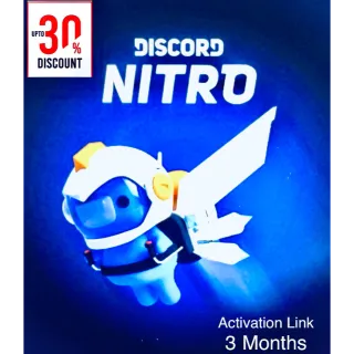 Discord Nitro 3 Month {Activation Link}