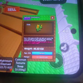 Grow a Garden Huge Dilophosaurus