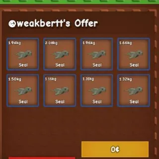 8x Seal Grow a Garden