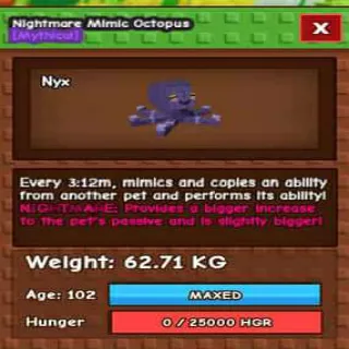 Grow a Garden 62.71kg Mimic