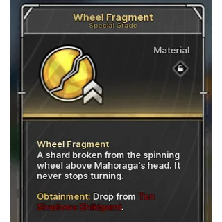 Jujutsu Zero 25x Wheel Fragment / Adaptive Core / Domain Fragment 