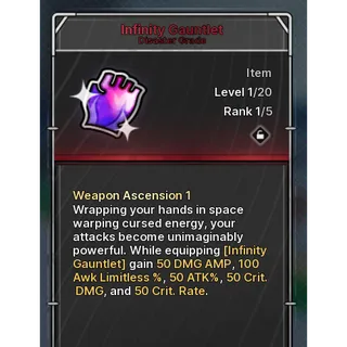 Jujutsu Zero Infinity Gauntlet