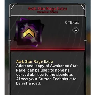 1x Awk Star Rage Extra / Jujutsu Zero 