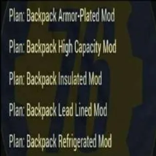 Plan | 5 each Backpack Mod