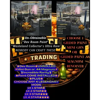 Gilded Mini Gun Or .44 Magnum