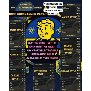 Under Armor Bundle 7x Types 