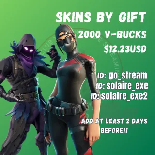 FORTNITE 2000V SKIN BY GIFT