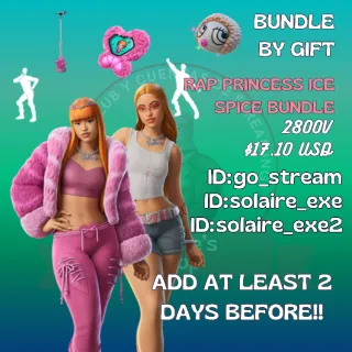 Fortnite skin RAP PRINCESS ICE SPICE BUNDLE BY GIFT