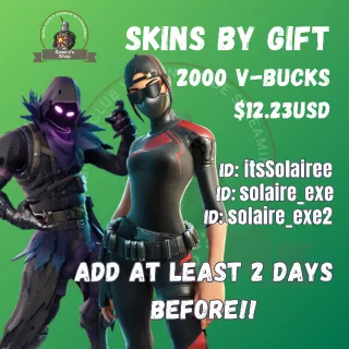 FORTNITE 2000V SKIN BY GIFT