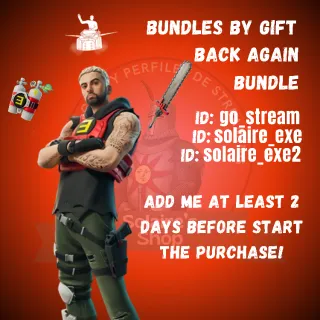 Fortnite skin BACK AGAIN BUNDLE BY GIFT