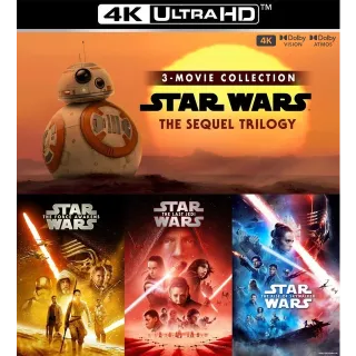 Star Wars Sequel Trilogy Movies Anywhere 4k