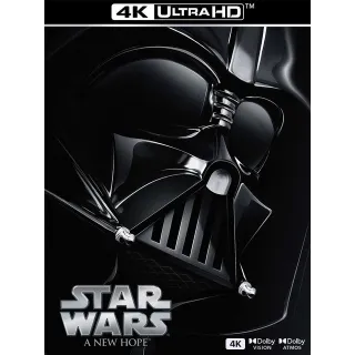 Star Wars: A New Hope (Episode IV) Movies Anywhere 4k