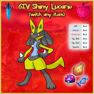 Lucario  6IV Shiny Lucario - Game Items - Gameflip