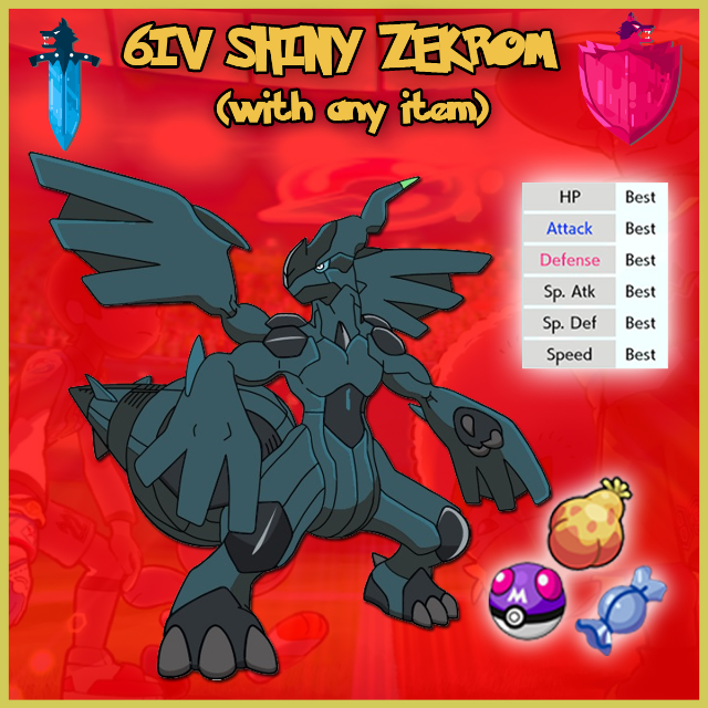 Other  Shiny Zekrom 6 IV Jolly - Game Items - Gameflip