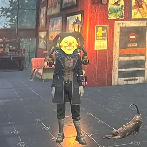 glowing buffoon mask