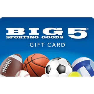 $100.00 USD BIG 5 giftcard