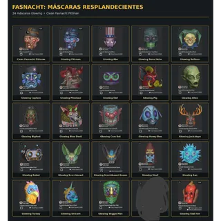 All glowing fasnatch mask