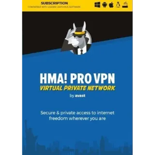 HMA! Pro VPN Unlimited Devices 1 Month Avast Key GLOBAL (Windows ONLY)