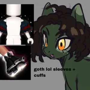 Goth LoL Sleeves + cuffs Royale High