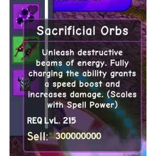 Sacrificial Orbs