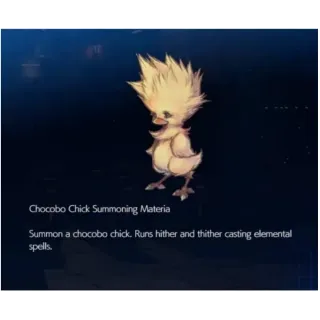 Final Fantasy VII Remake PS4 Chocobo Chick Summon Materia DLC