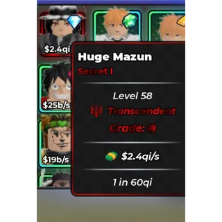 huge mazun | anime dice