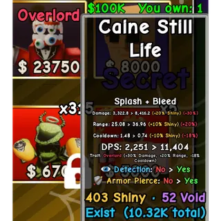 shiny still caine | SLOP TOWER DEFENSE