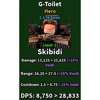 Void G-Toilet | G-MAN | slop tower defense