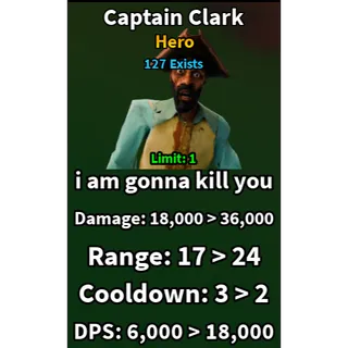 Captain Clark | HERO | slop tower defense