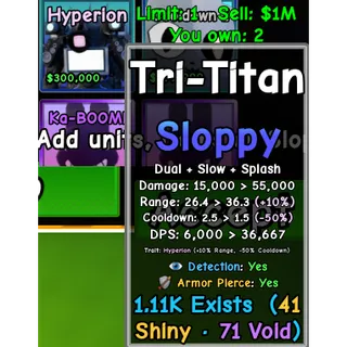 Tri-Titan | HYPERION TRAIT | slop tower defense