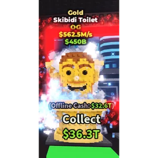 skibidi toilet gold 562.5M/s | steal a brainrot
