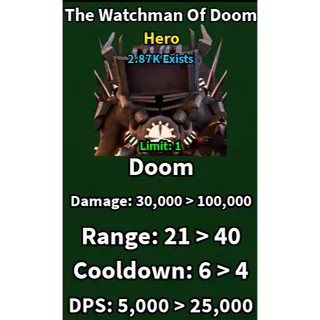 The watchman of doom | HERO | slop tower defense