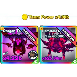 Rainbow dragon tamer + rainbow nameless deity | BUNDLE | tap simulator reborn